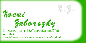 noemi zaborszky business card